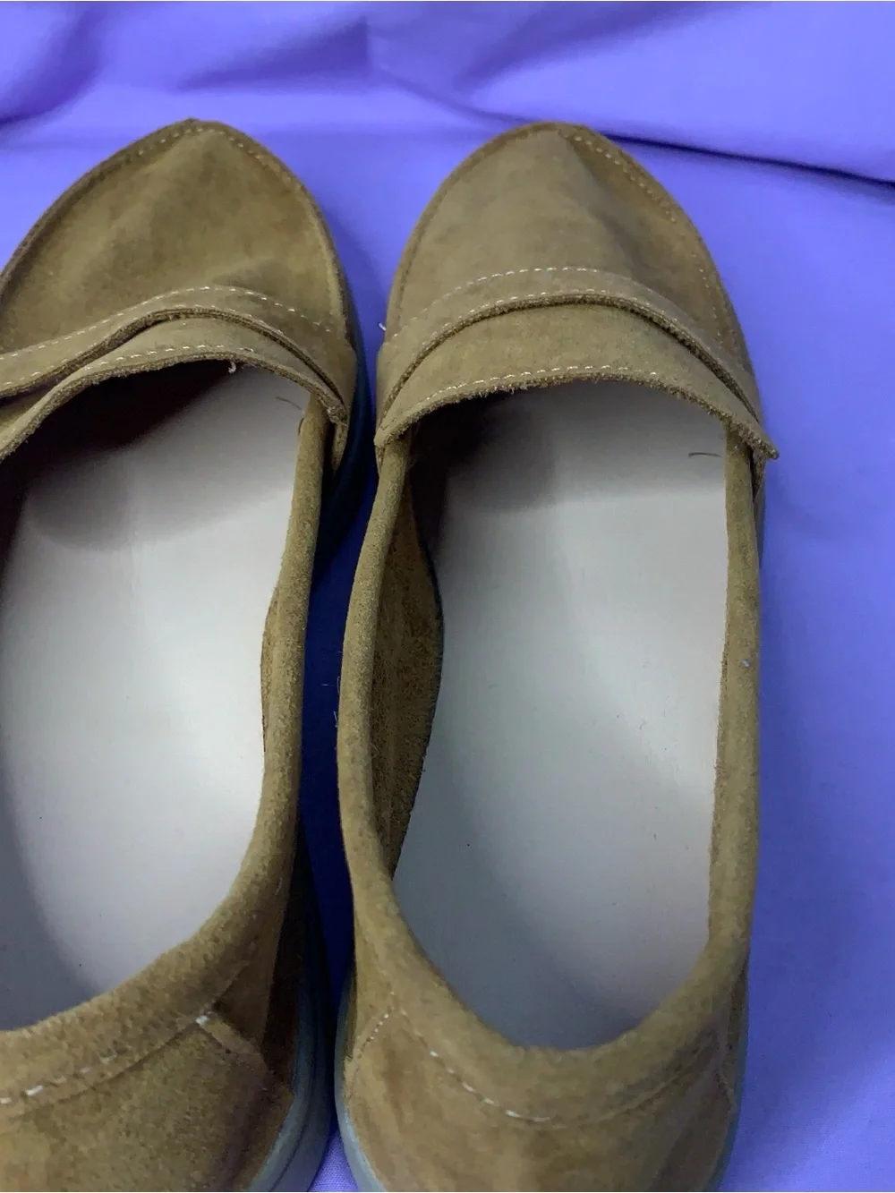 Women’s 9 (40) Suede Penny Loafers in Brown - Classic Slip-On Dress Shoes NWOT